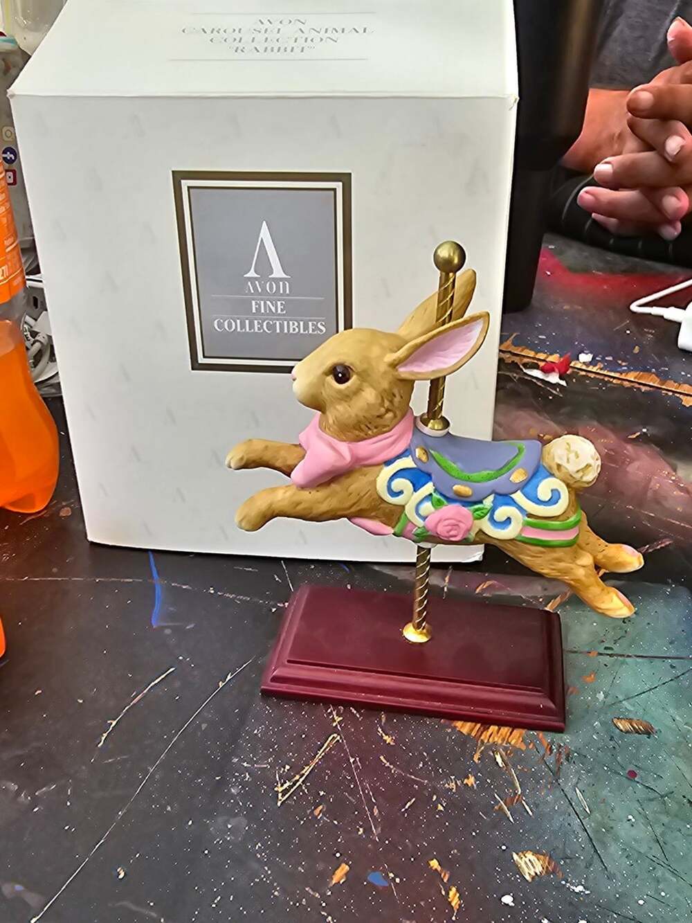 Avon Carousel Animal Collection Rabbit Figurine 1996